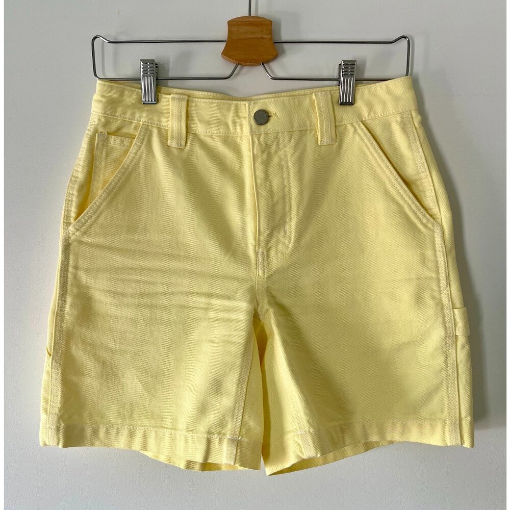 Aritzia TNA "Greenwich" Utility/Cargo Shorts in Lemonade Yellow